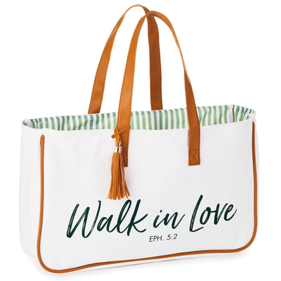 Walk in Love Canvas Tote Bag