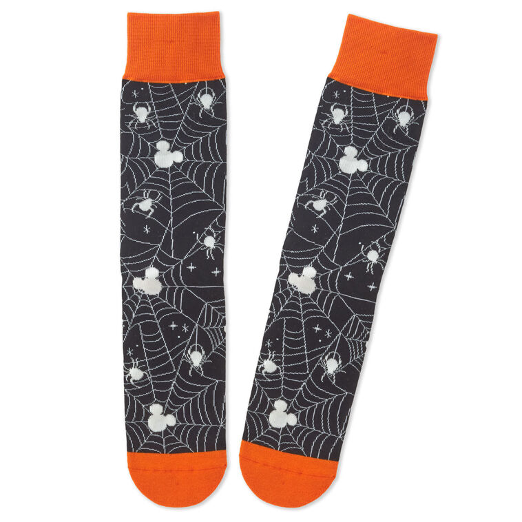 Disney Mickey Mouse Spiderweb Glow-in-the-Dark Crew Socks