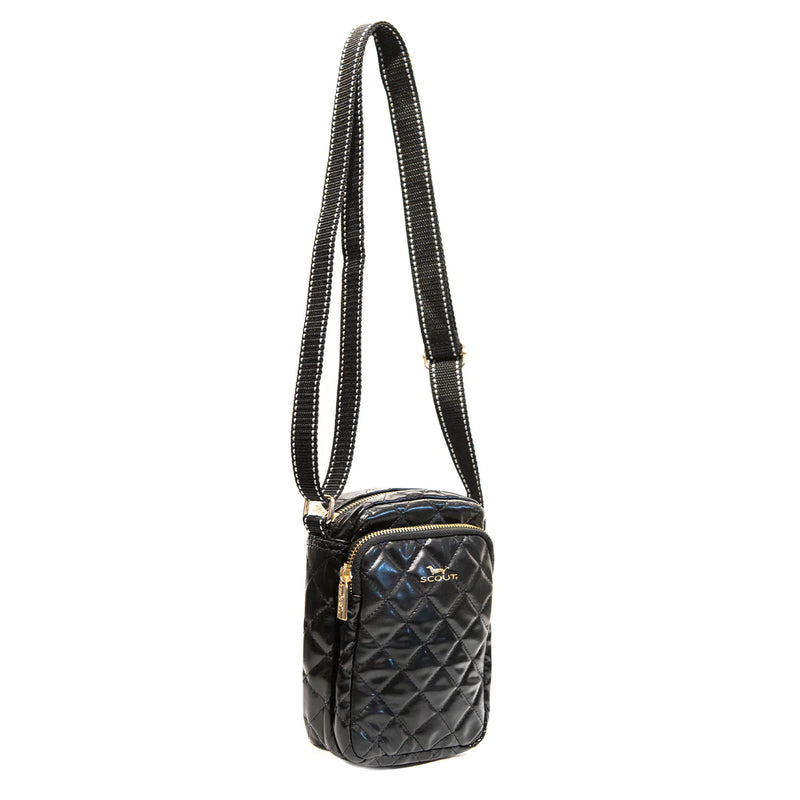 The Micromanager Crossbody Bag - Black Quilted