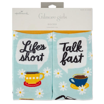 Gilmore Girls Talk Fast Crew Socks