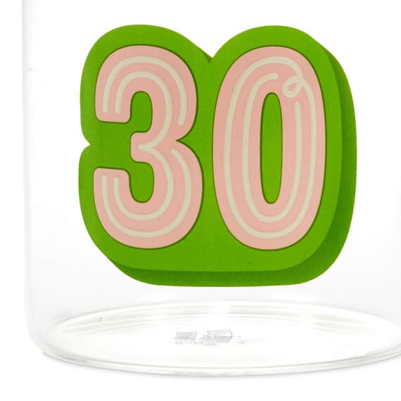 Glass 30th Birthday Mug, 17.5 oz.