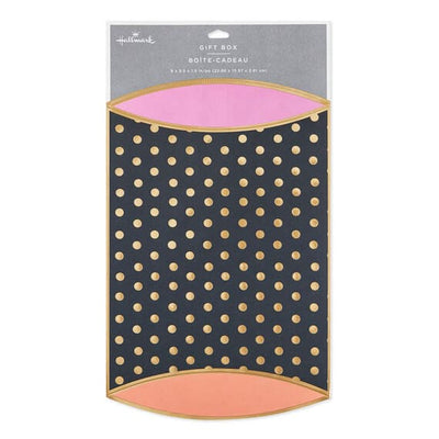 Gold Dots on Black Pillow Box