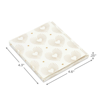 Gold Hearts on White Gift Card Holder Box 4.6"
