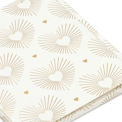 Gold Hearts on White Gift Card Holder Box 4.6"