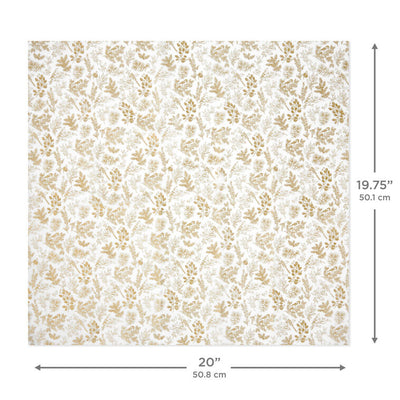Gold Toile Holiday Tissue Paper With Stickers, 10 sheets