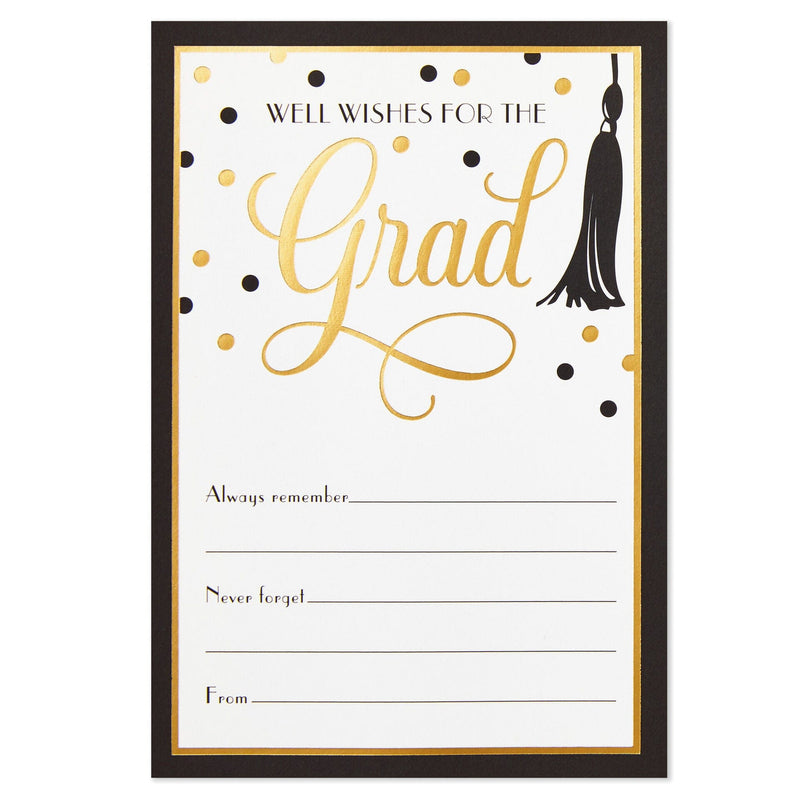 Grad Advice and Well Wishes Note Cards, Pack of 25