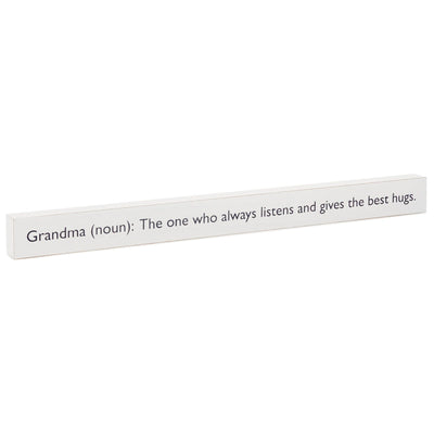 Grandma Definition Wood Quote Sign, 23.5x2
