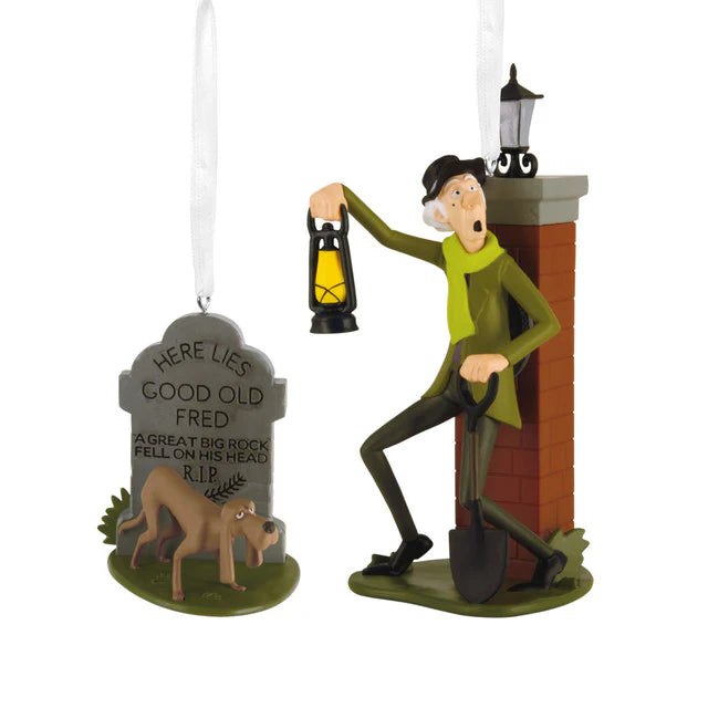 Disney The Haunted Mansion Caretaker and Dog Ornaments, Set of 2
