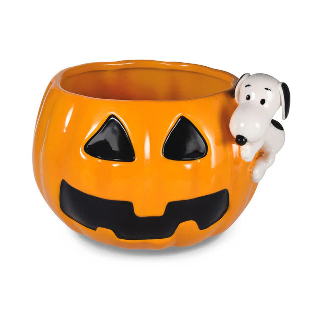 Peanuts Pumpkin Candy Bowl With Snoopy