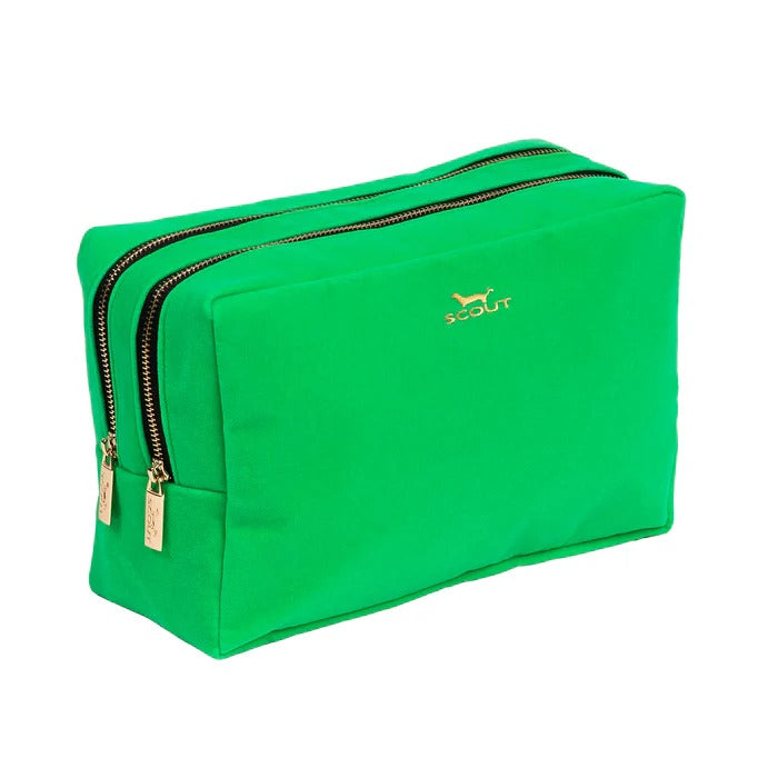 2-Way Toiletry Bag - Green Velvet