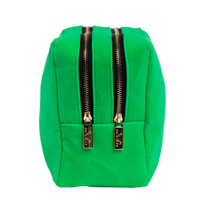 2-Way Toiletry Bag - Green Velvet