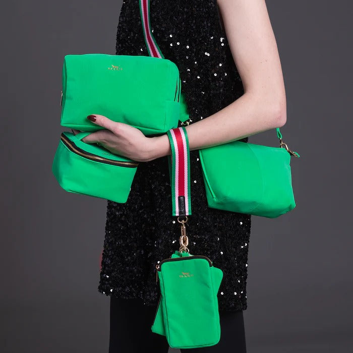 2-Way Toiletry Bag - Green Velvet