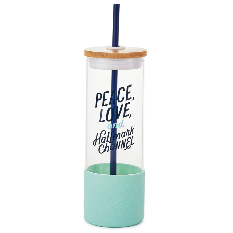Hallmark Channel Peace and Love Water Tumbler with Straw