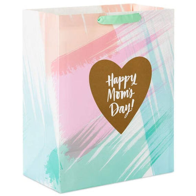 Happy Mom's Day Heart Large Mother's Day Gift Bag, 13"