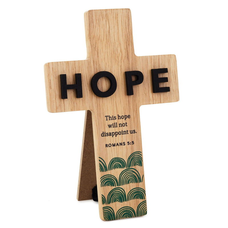 Hope Will Not Disappoint Wood Cross Sign