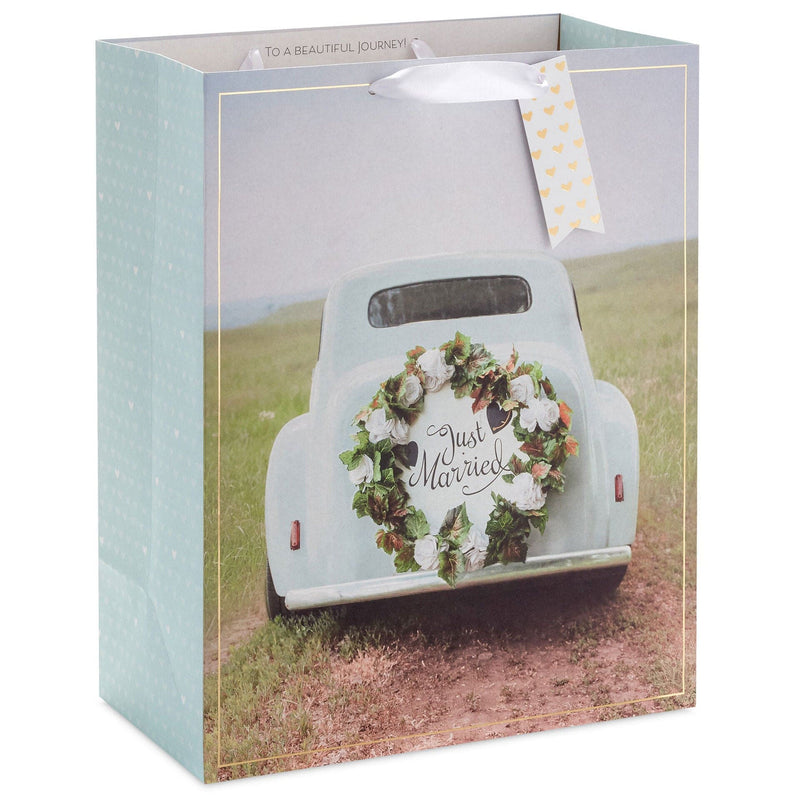 Just Married Large Wedding Gift Bag 13"