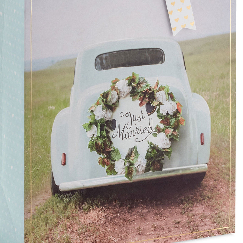 Just Married Large Wedding Gift Bag 13"