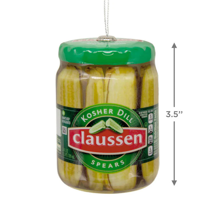 Kraft Claussen Pickles Jar Shatterproof Ornament