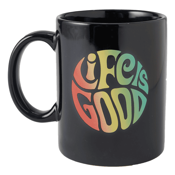 Rainbow Life is Good Mug - Black