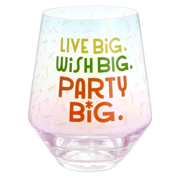Live Big Jumbo Stemless Wine Glass, 43