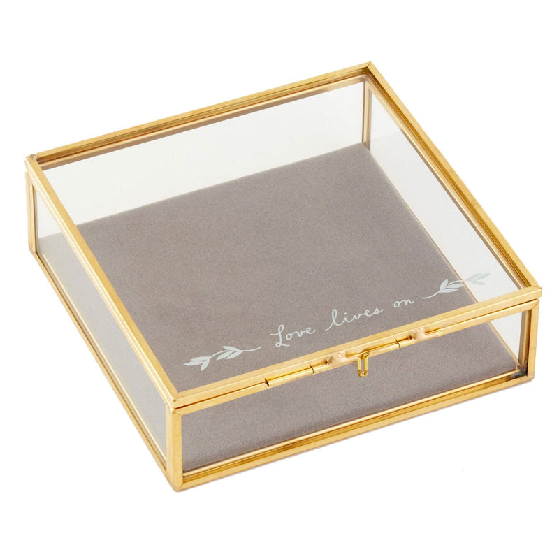 Love Lives On Glass Memory Box