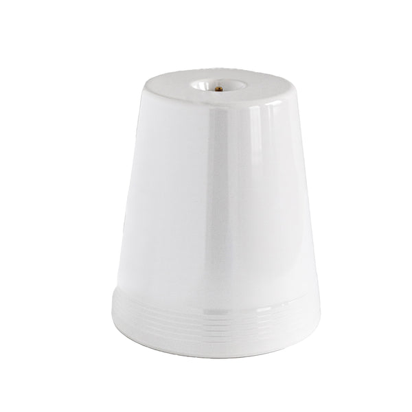 White melamine riser stand, 7 inches high, designed to elevate Nora Fleming  

