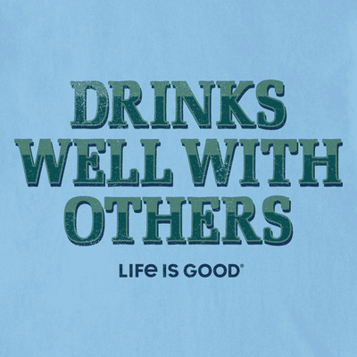 Drinks Well With Others Pub Script Crusher Tee Men's