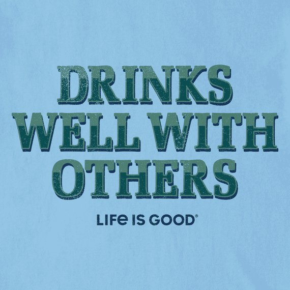 Drinks Well With Others Pub Script Crusher Tee Men&