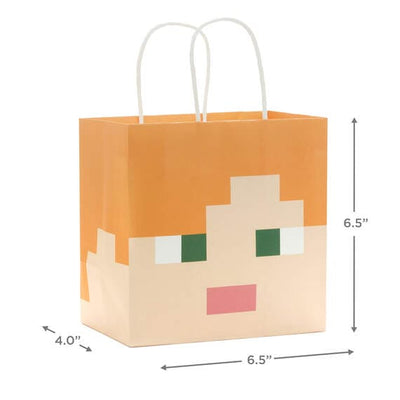 6.5" Minecraft 4-Pack Assorted Small Square Gift Bags