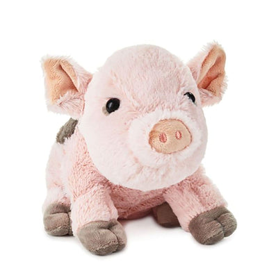 Hallmark baby pig stuffed animal, soft plush fabric with curly tail and pink snout, cuddly toy for babies and kids.

