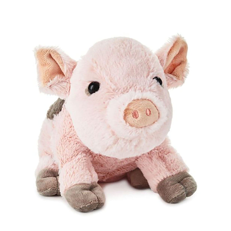 Hallmark baby pig stuffed animal, soft plush fabric with curly tail and pink snout, cuddly toy for babies and kids.

