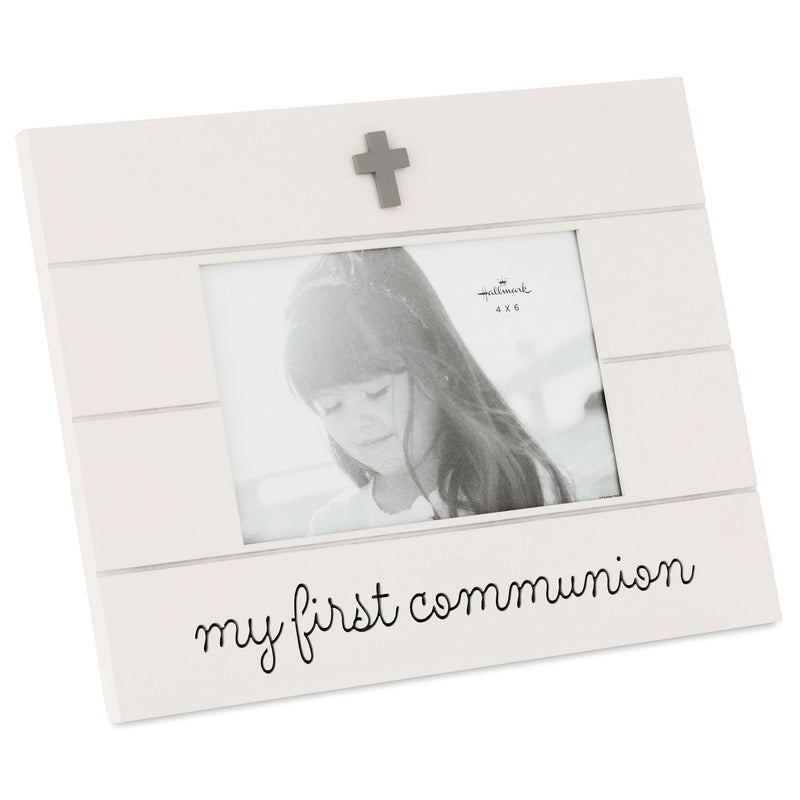My First Communion Frame, a beautiful keepsake frame to celebrate a child’s first communion, featuring an inspiring faith-based message.

