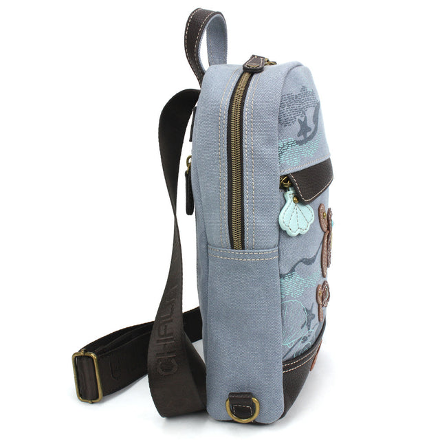 Canvas Sling Bag- Turtle Indigo