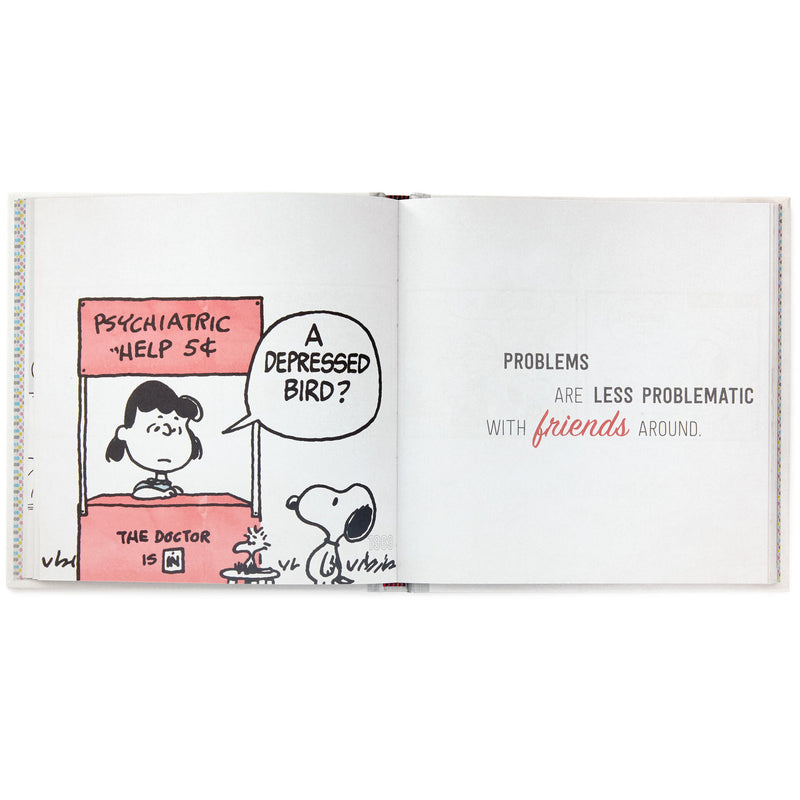 Peanuts Better Together hardcover book with Snoopy and friends, celebrating friendship with classic comic strips.