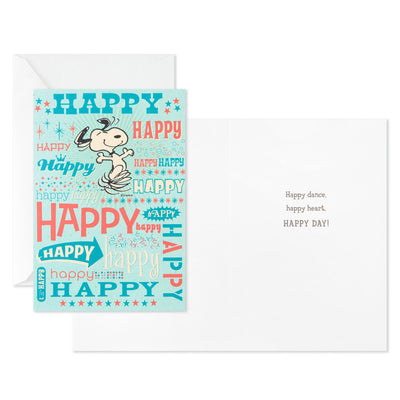 Peanuts Snoopy Assorted Birthday Cards, Pack of 12