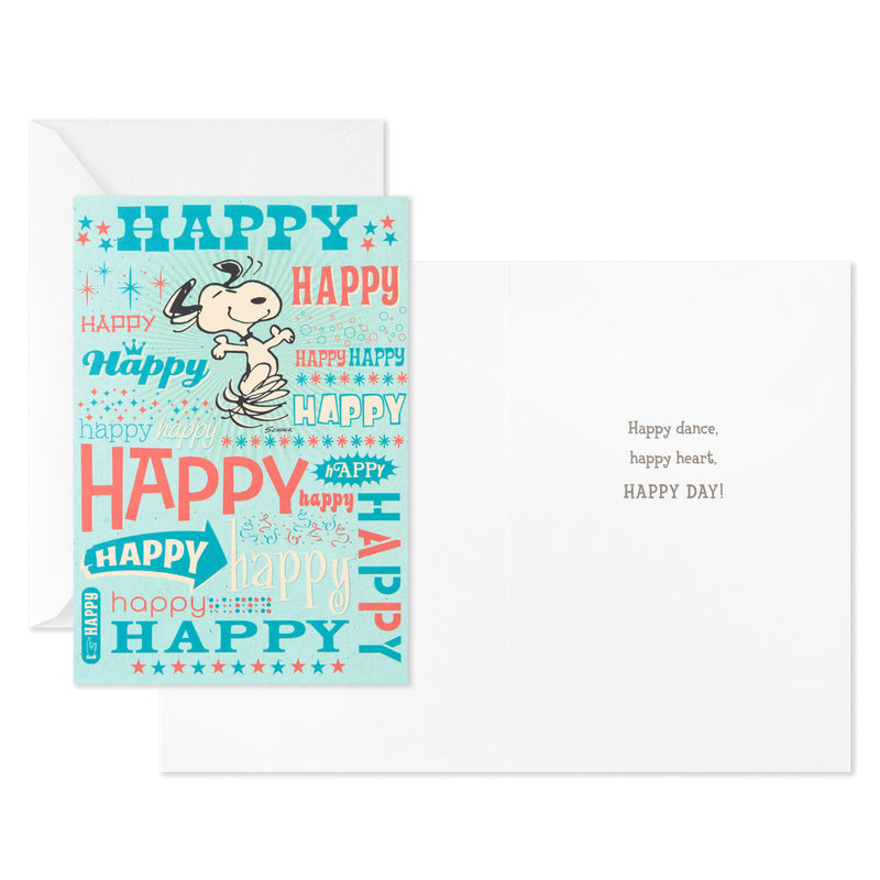 Peanuts Snoopy Assorted Birthday Cards, Pack of 12