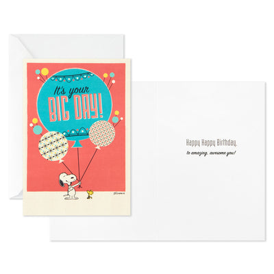 Peanuts Snoopy Assorted Birthday Cards, Pack of 12
