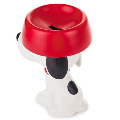 Peanuts® Snoopy With Dog Dish Ceramic Coin Bank