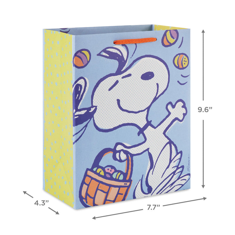 9.6" Peanuts® Snoopy With a Basket of Easter Eggs Medium Gift Bag