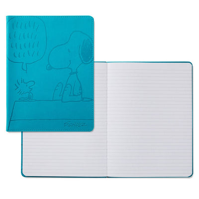 Peanuts Snoopy and Woodstock Faux Leather Notebook