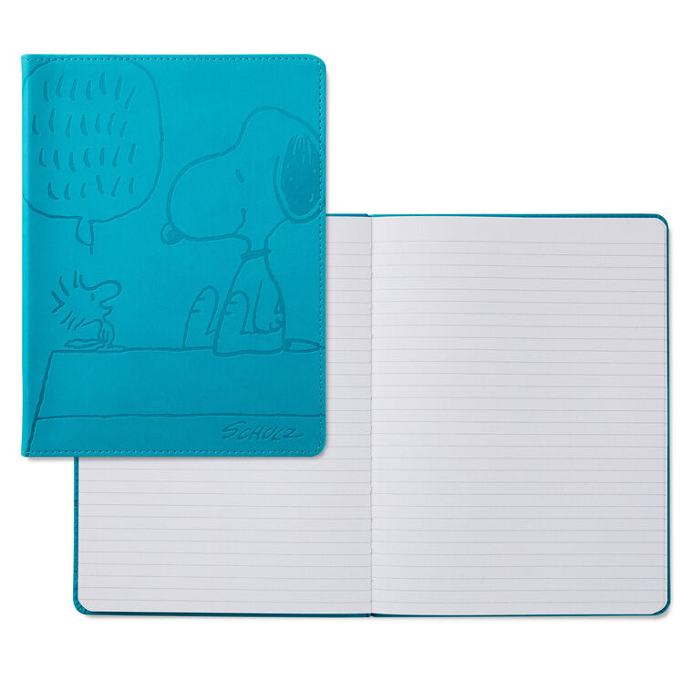 Peanuts Snoopy and Woodstock Faux Leather Notebook