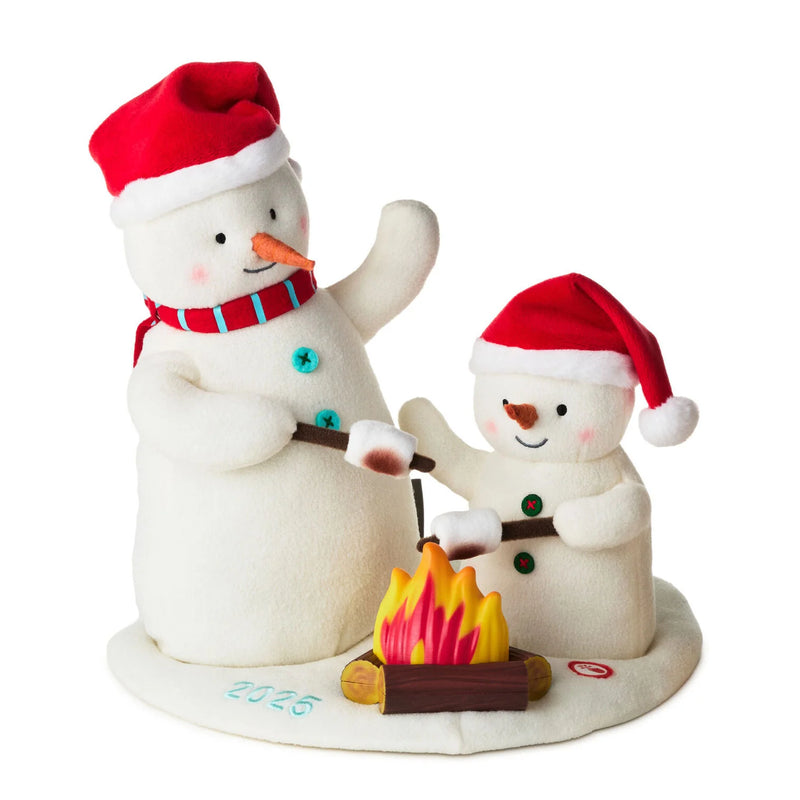 Roasting Marshmallows Singing Snowmen Plush with Light and Motion