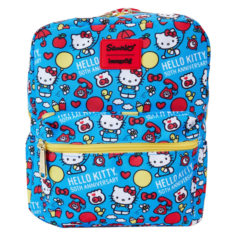 Sanrio Hello Kitty 50th Anniversary All-Over Print Nylon Square - Mini Backpack