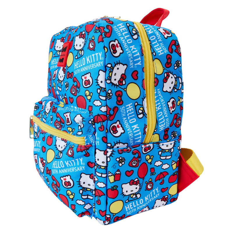 Sanrio Hello Kitty 50th Anniversary All-Over Print Nylon Square - Mini Backpack