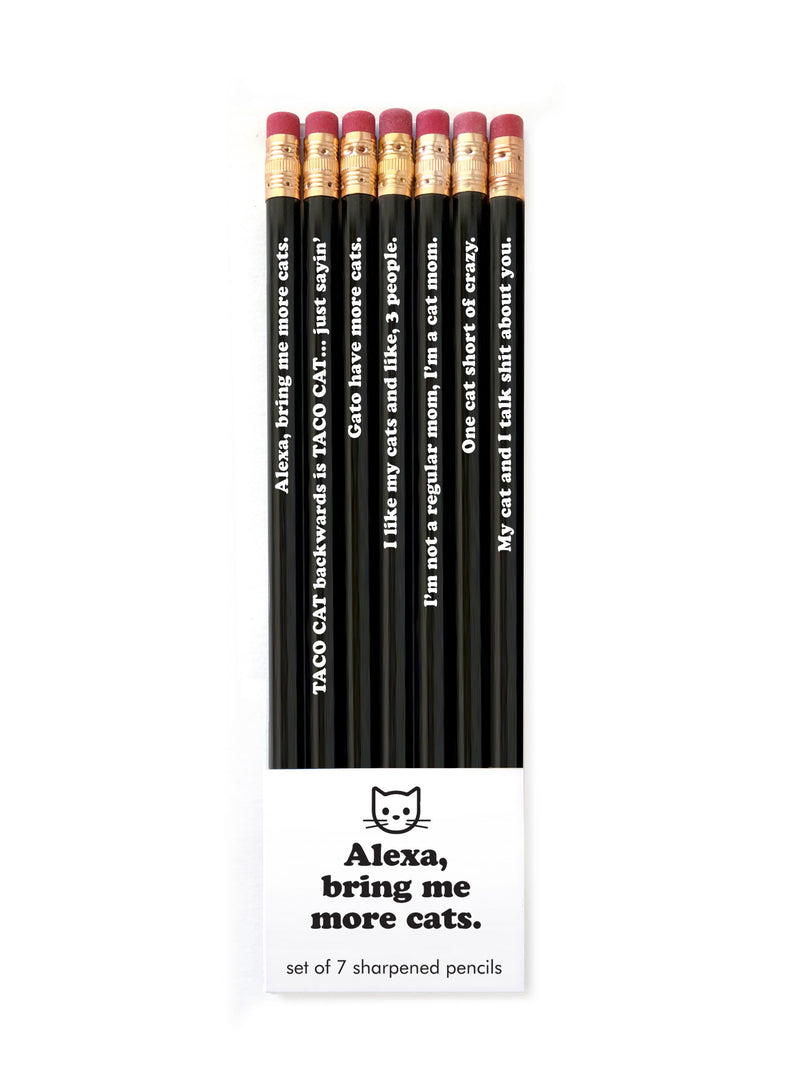 Set of seven black 