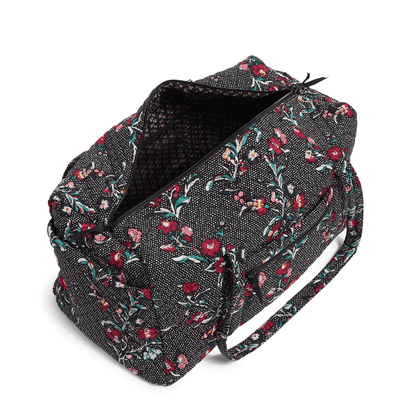 Large Travel Duffel - Perennials Noir Dot