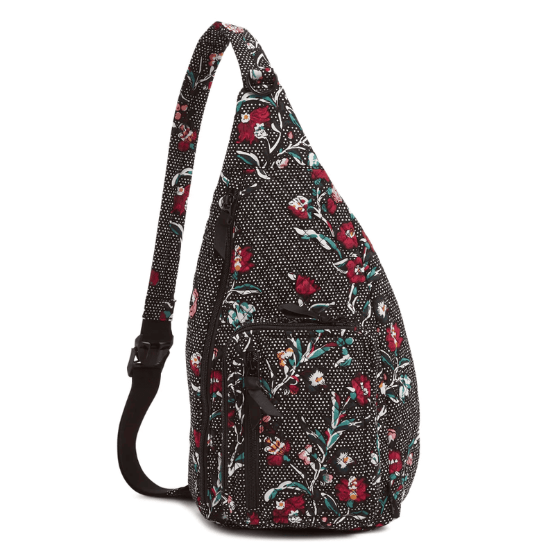 Sling Backpack - Perennials Noir Dot
