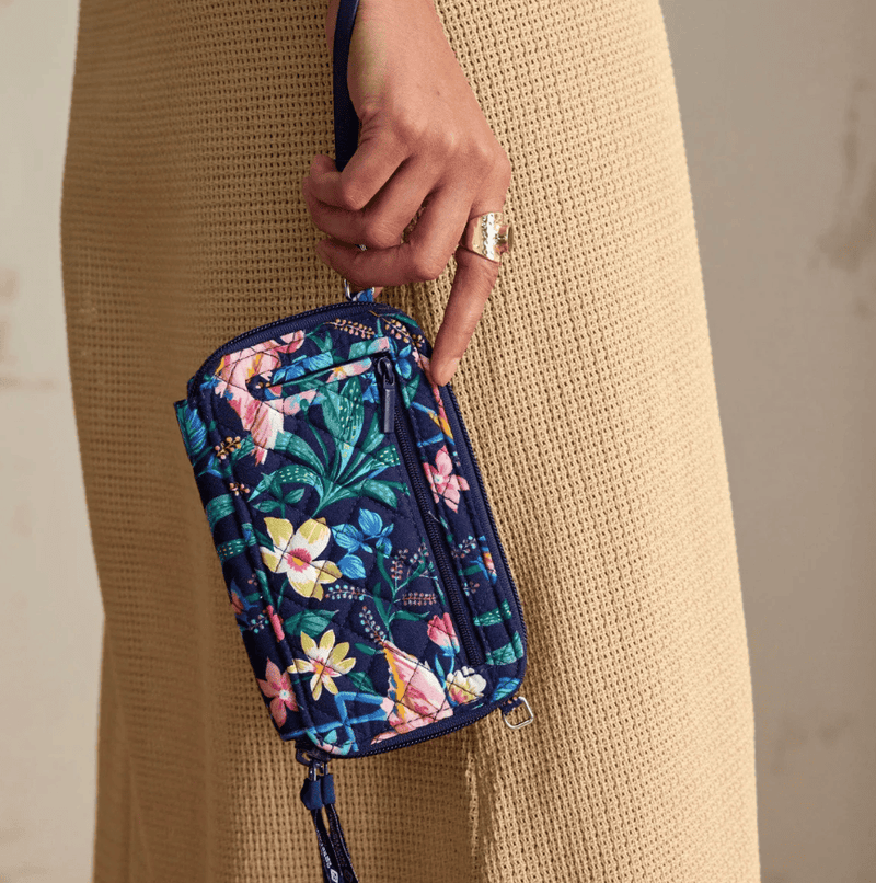 RFID All in One Crossbody - Flamingo Garden