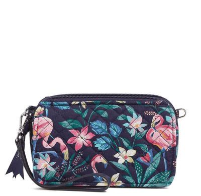 RFID All in One Crossbody - Flamingo Garden