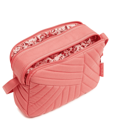Vera Bradley Evie Crossbody in Terra Cotta Rose with two compartments and adjustable strap